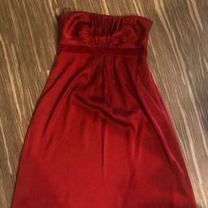 Banana Republic Red Silk Dress